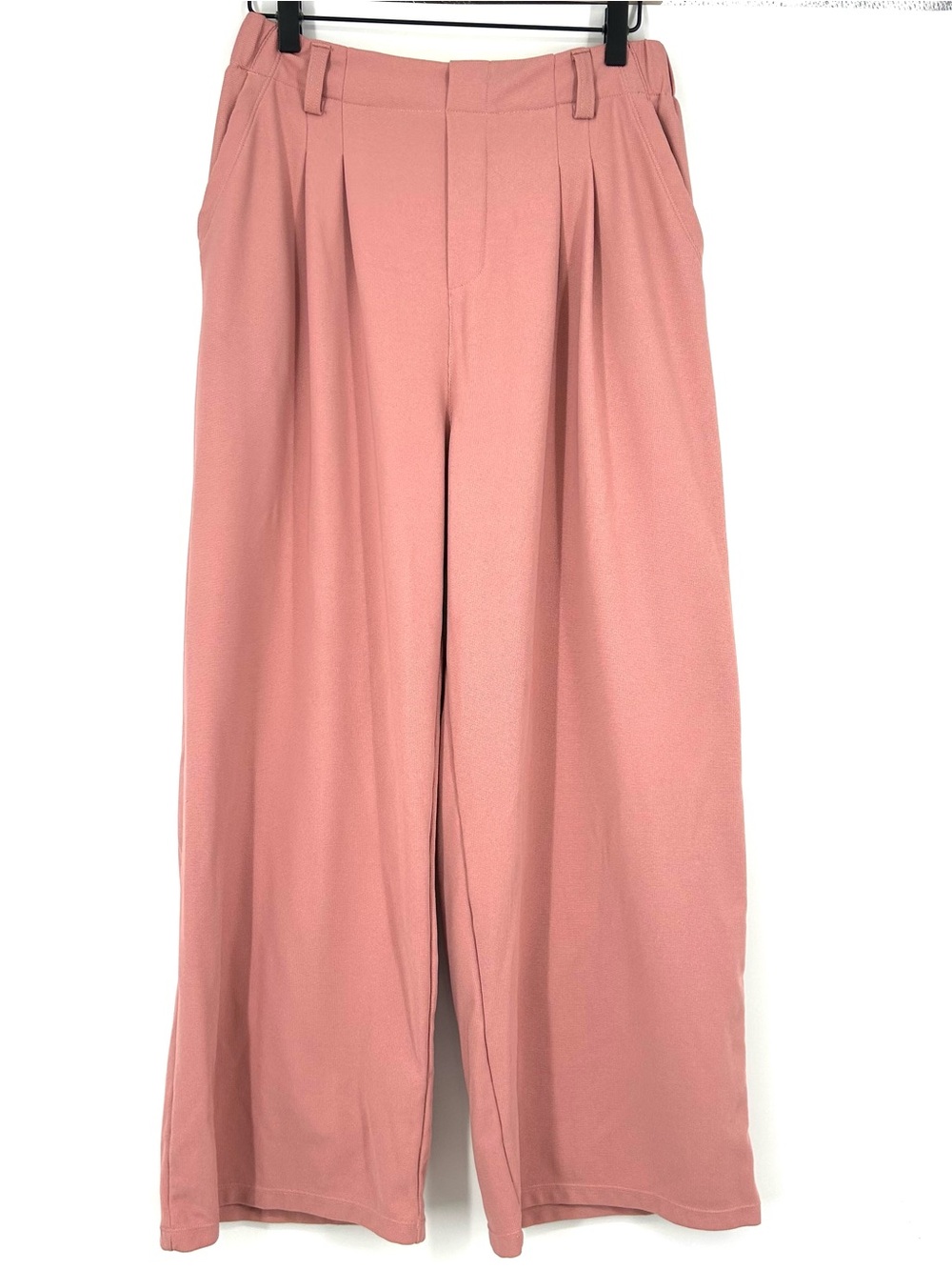 Halara Flex High Waist Pocket Wide Leg Waffle Work Pants Pink